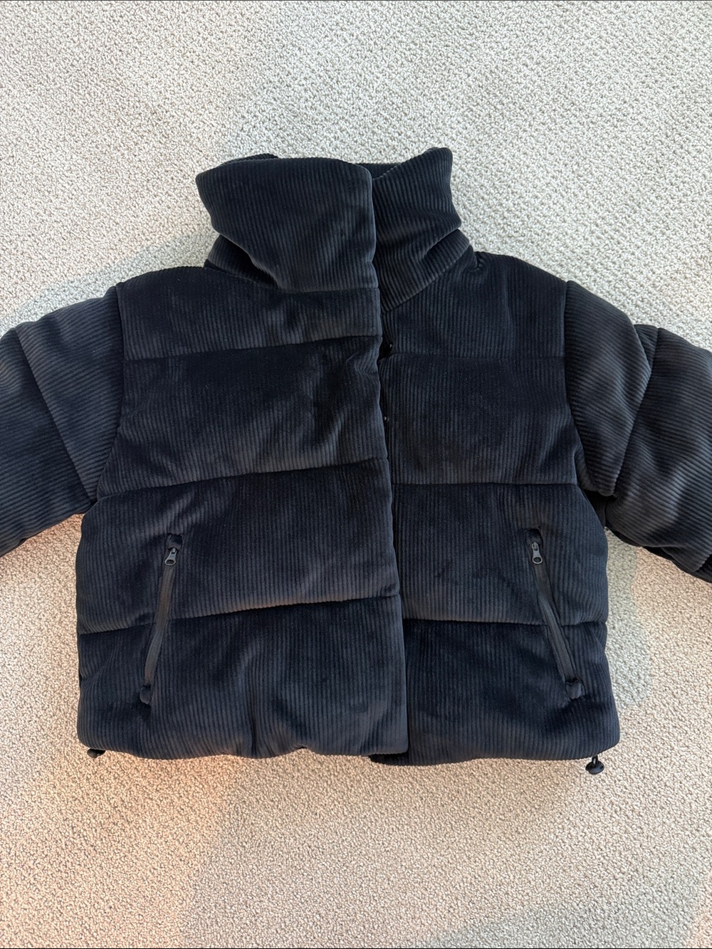 Alo Yoga Ribbed Velour Gold Rush Puffer - Picture 2 of 8